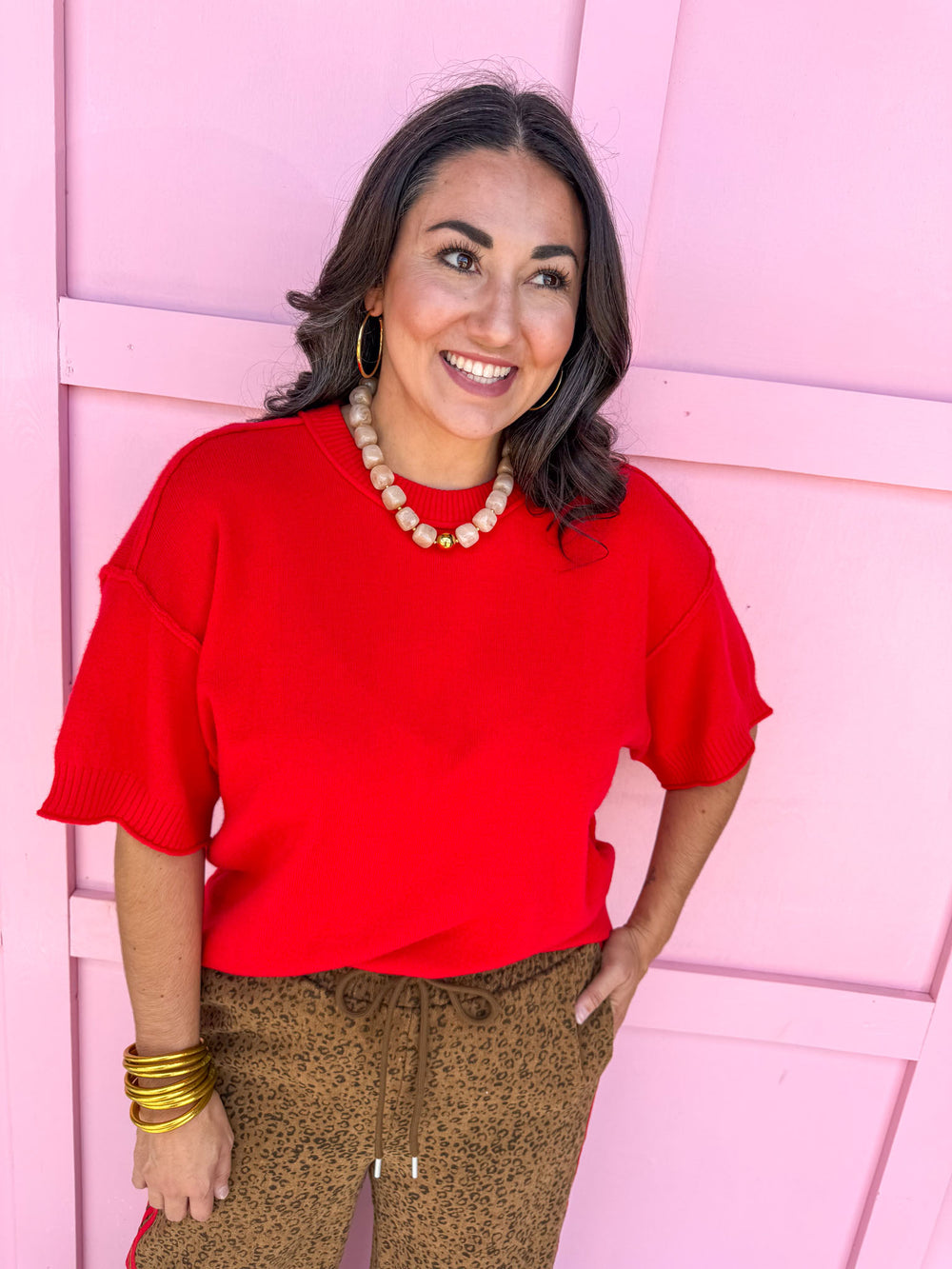 The Standard Knit Top - Red