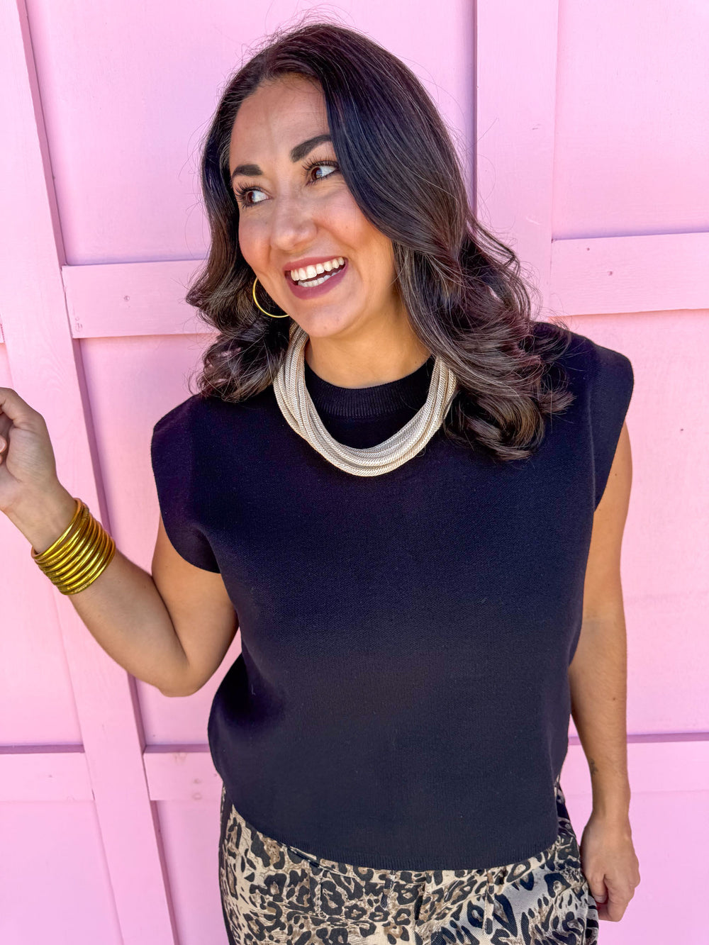 Social Knit Top - Black