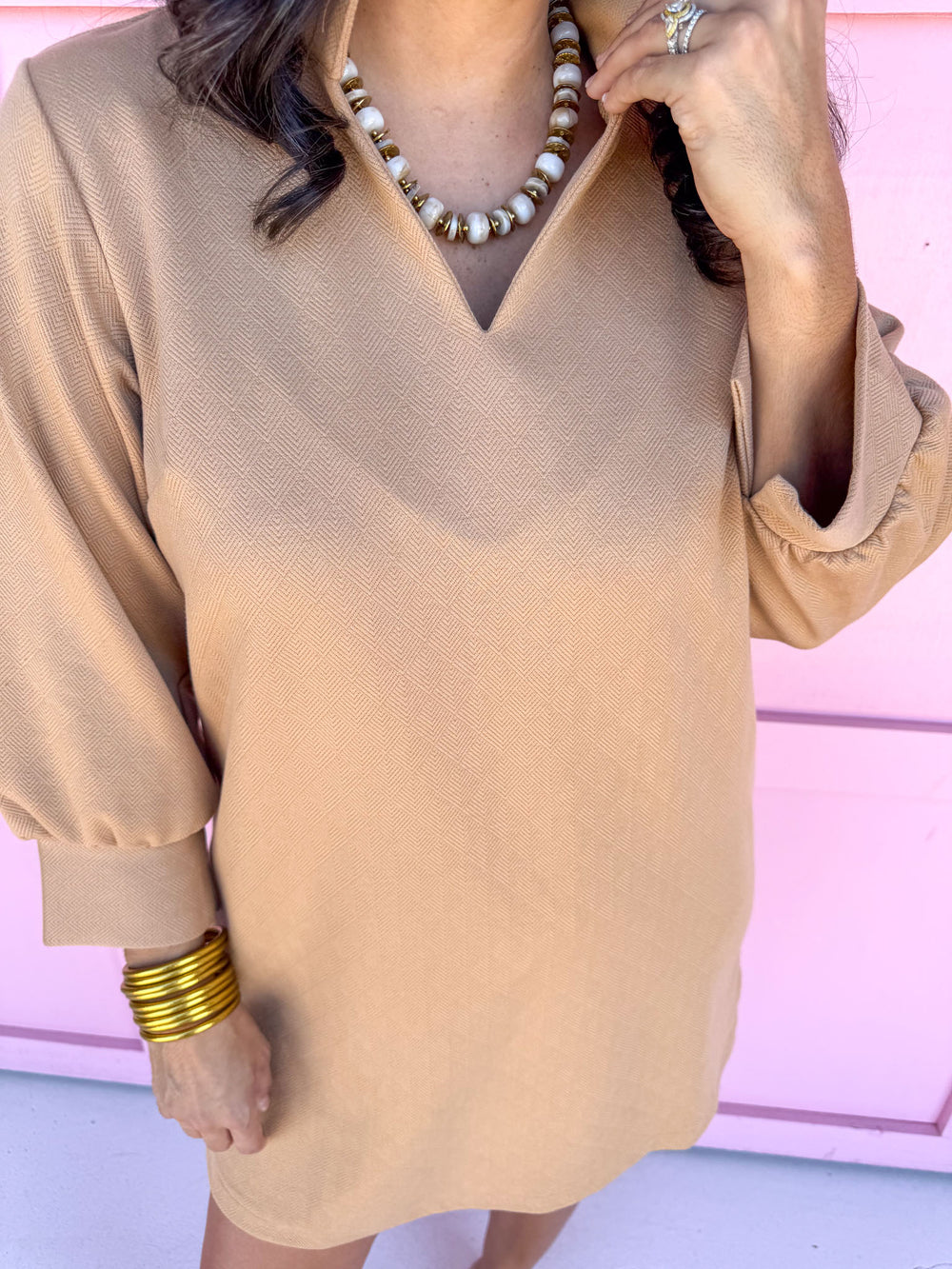 Mary Square | Hadley Dress - Latte