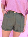 womens boutique shorts olive pockets jincy's
