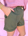womens boutique shorts olive pockets jincy's