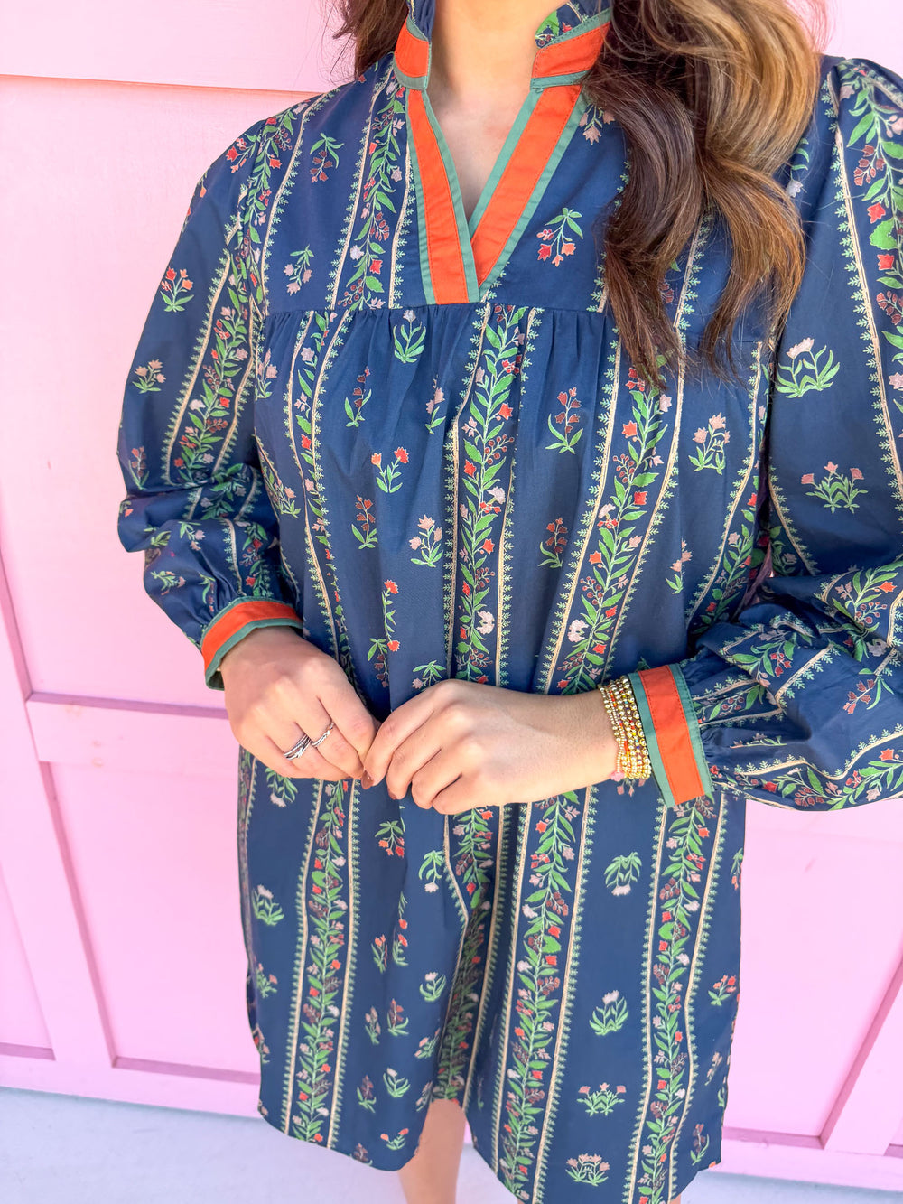 Pick Of The Patch Dress - Navy