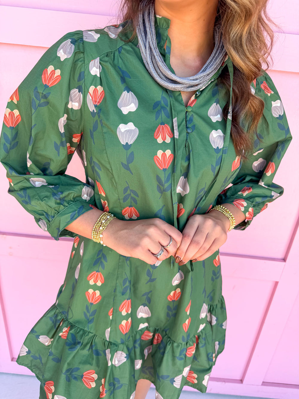 womens boutique dress floral fall colors mini length buttons jincy's