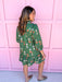 womens boutique dress floral fall colors mini length buttons jincy's