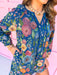 womens boutique dress floral pattern midi length has pockets long sleeve plus size jincy's