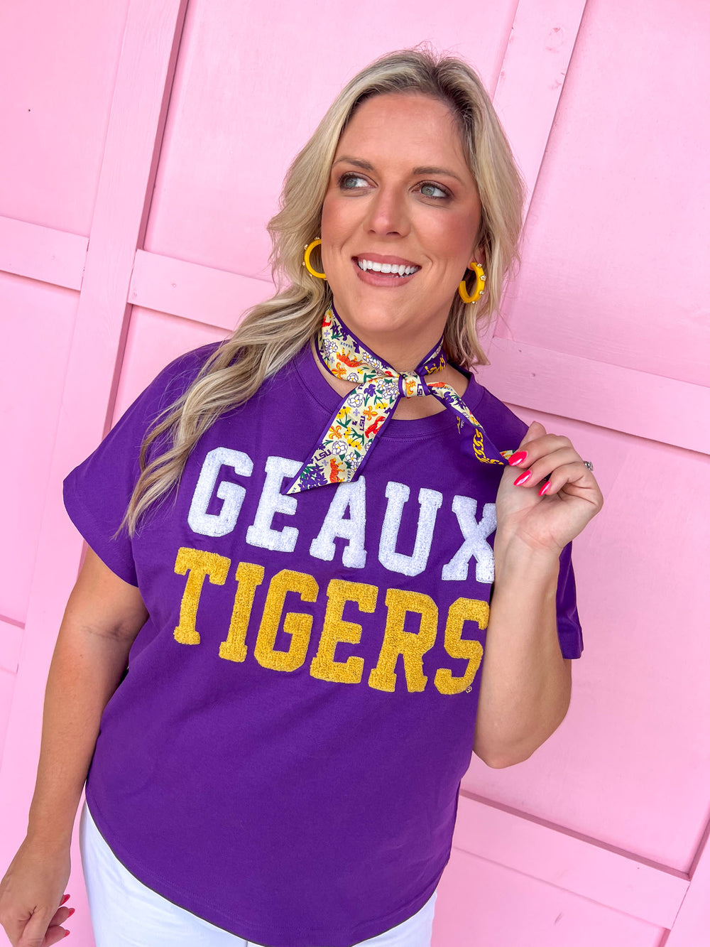 Stewart Simmons | Boxy Chenille Tee - LSU®