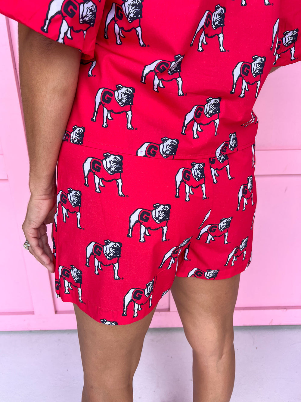 Stewart Simmons Poplin Skort Georgia® Bulldogs Gameday women's boutique Jincy's 
