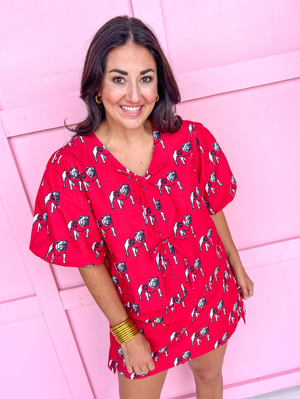 Stewart Simmons Poplin Skort Georgia® Bulldogs Gameday women's boutique Jincy's 