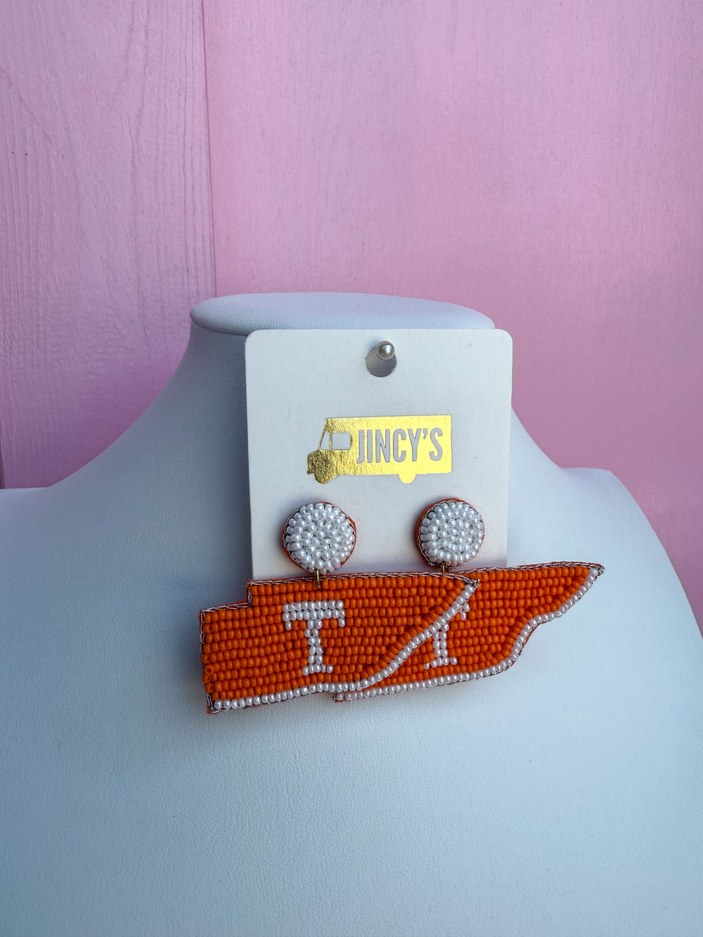 Beaded Tennessee Game Day Earrings