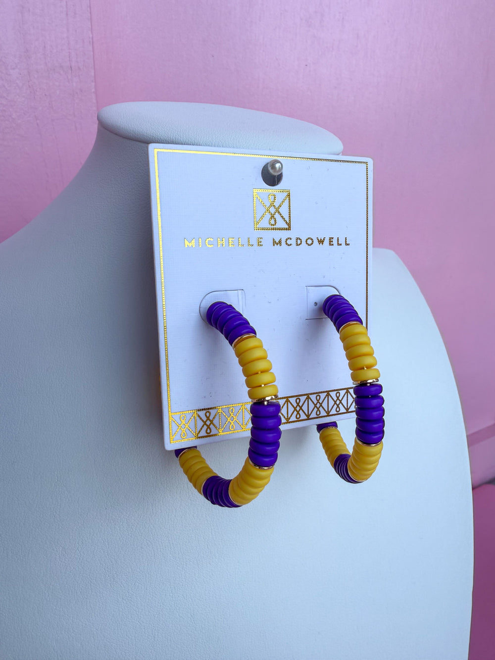 Michelle McDowell | Olivia Earrings - Purple & Gold