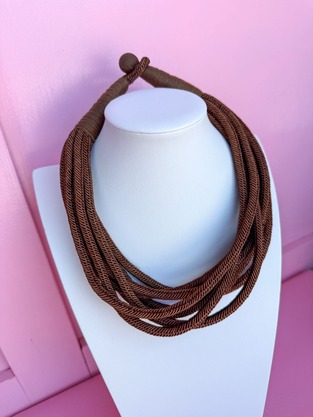 Slub Necklace Espresso rope necklace Women's boutique Jincy's 
