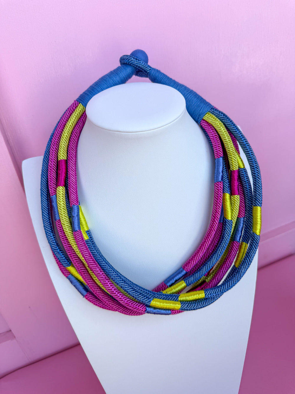 Make A Statement Necklace - Periwinkle Multi