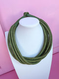 Slub Necklace rope necklace sage green Women's boutique Jincy's 
