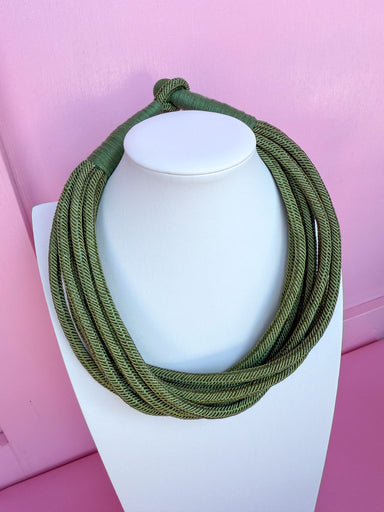 Slub Necklace rope necklace sage green Women's boutique Jincy's 