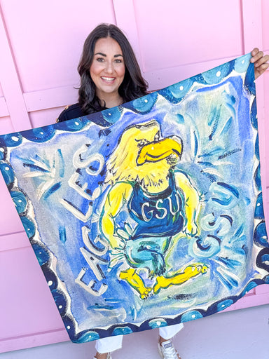 Georgia Southern Eagles silk scarf art women's boutique Jincy's