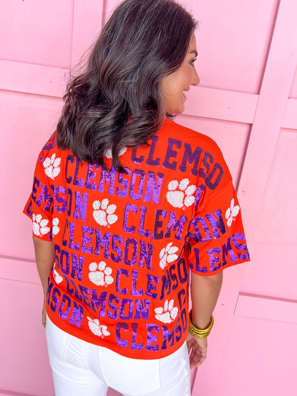 Stewart Simmons | Sequin Repeat Tee - Clemson®