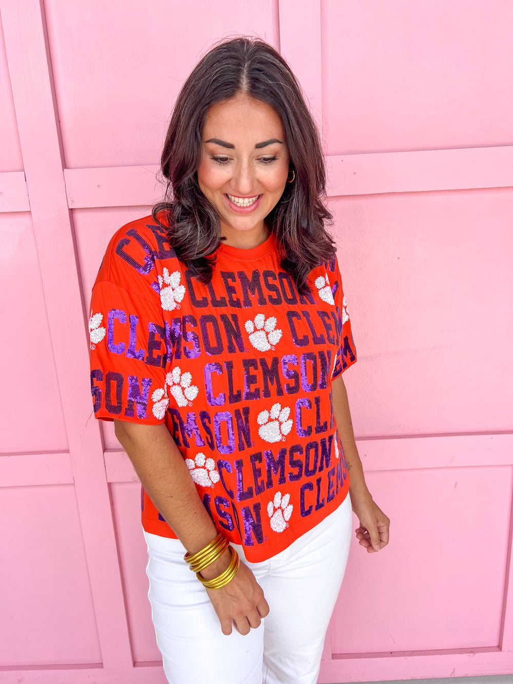 Stewart Simmons | Sequin Repeat Tee - Clemson®