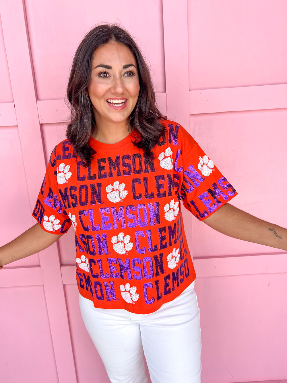 Stewart Simmons | Sequin Repeat Tee - Clemson®