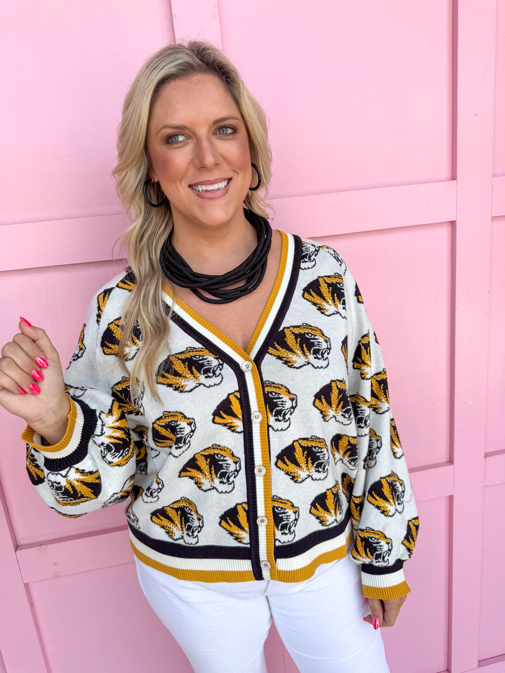 QUEEN OF SPARKLES | Mizzou® Knit Mascot Cardigan