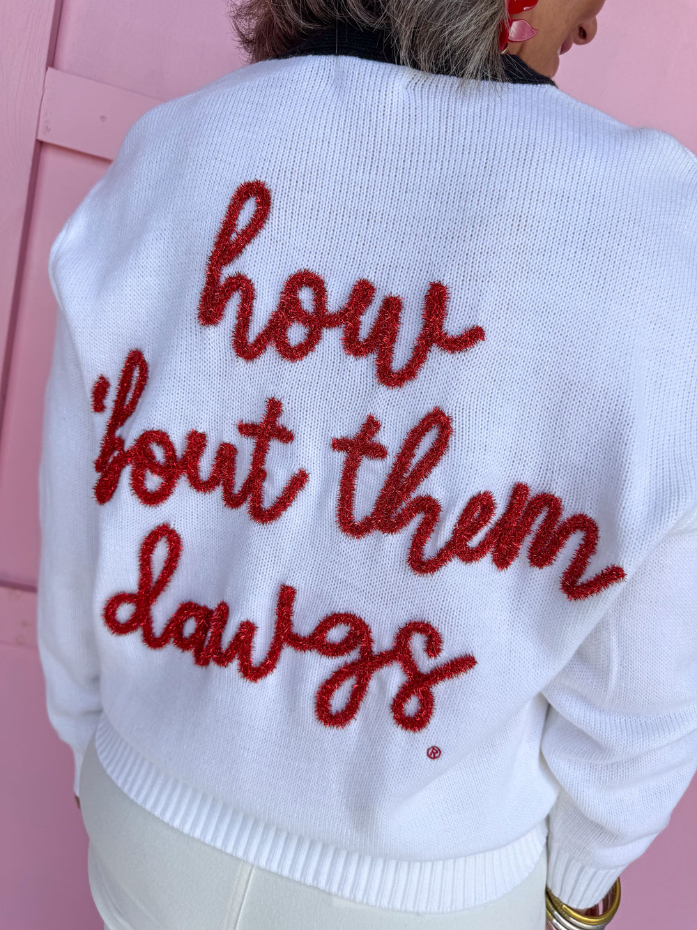 Stewart Simmons | How 'Bout Them Dawgs® Glitter Cardigan