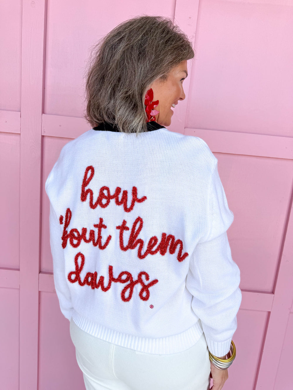 Stewart Simmons | How 'Bout Them Dawgs® Glitter Cardigan