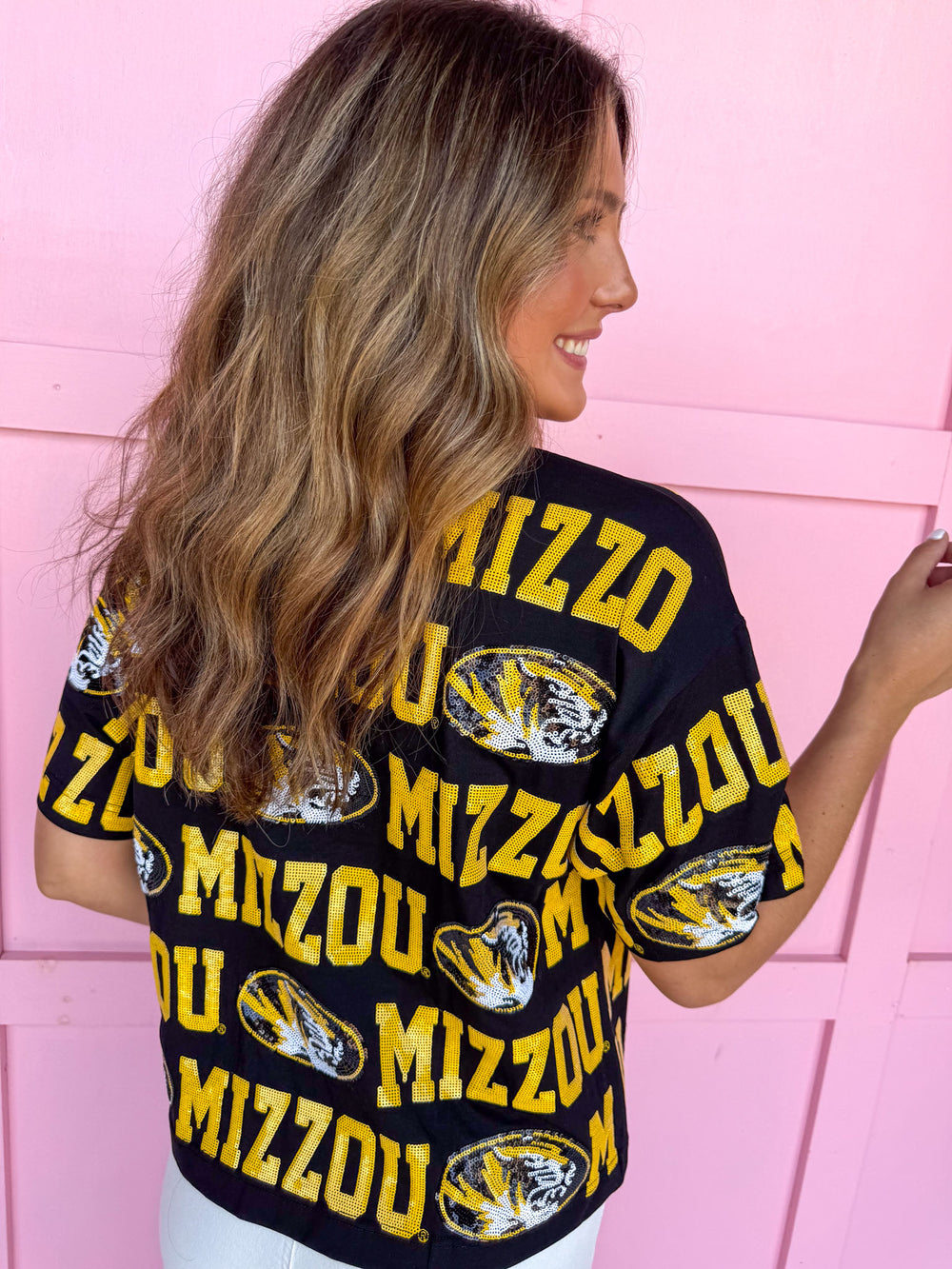 Stewart Simmons | Sequin Repeat Tee - Mizzou®