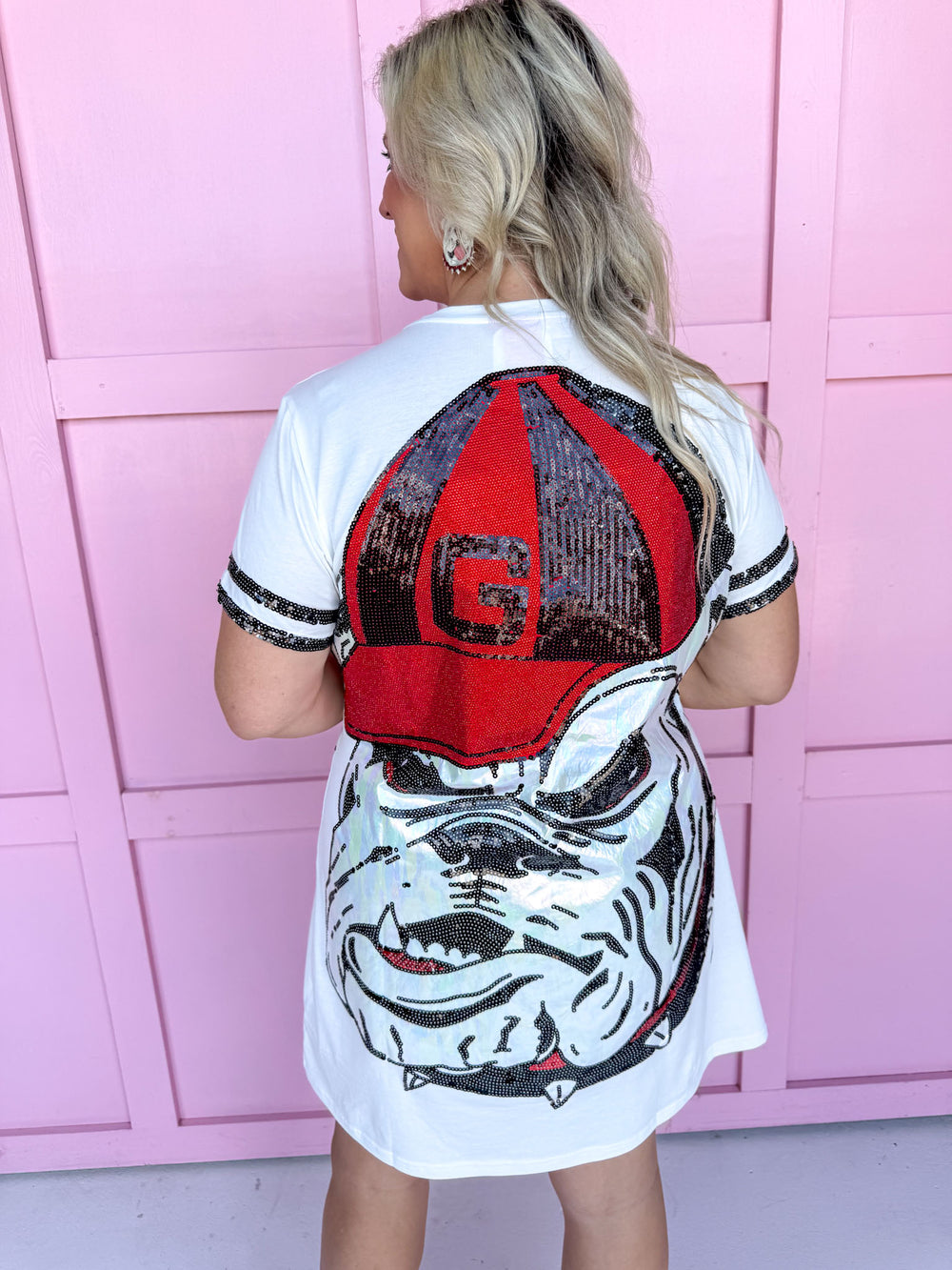 QUEEN OF SPARKLES | UGA® Large Mascot Tee Dress