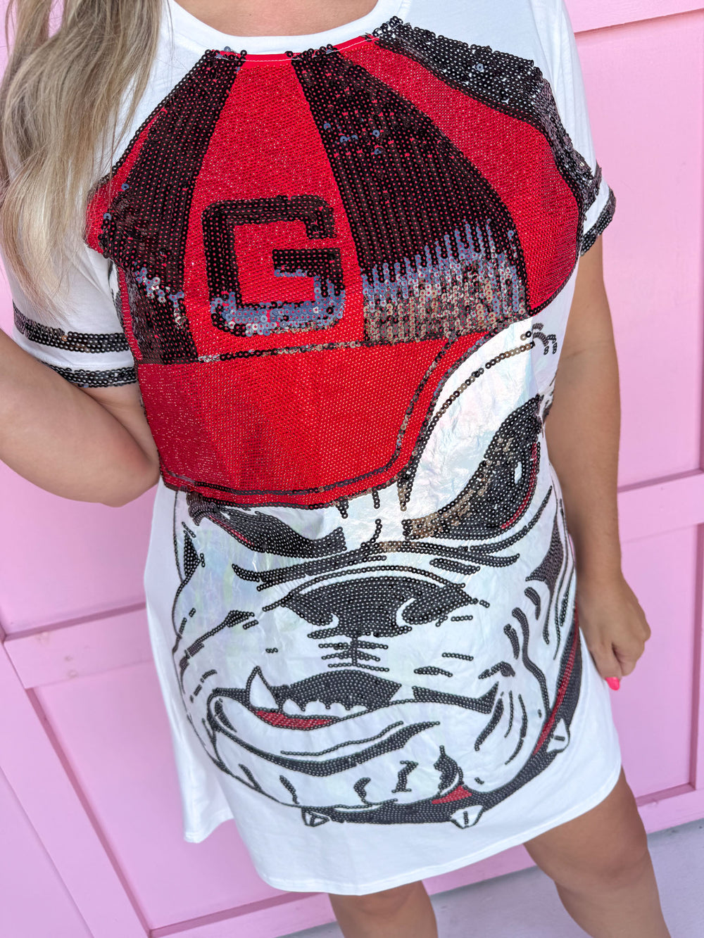 QUEEN OF SPARKLES | UGA® Large Mascot Tee Dress