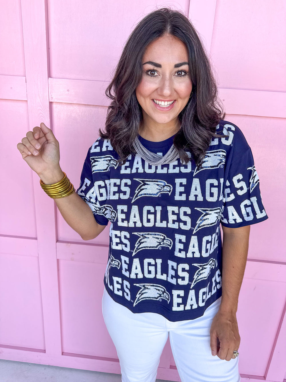 Stewart Simmons | Sequin Repeat Tee - Georgia Southern®
