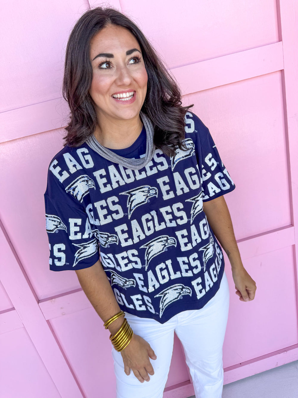Stewart Simmons | Sequin Repeat Tee - Georgia Southern®