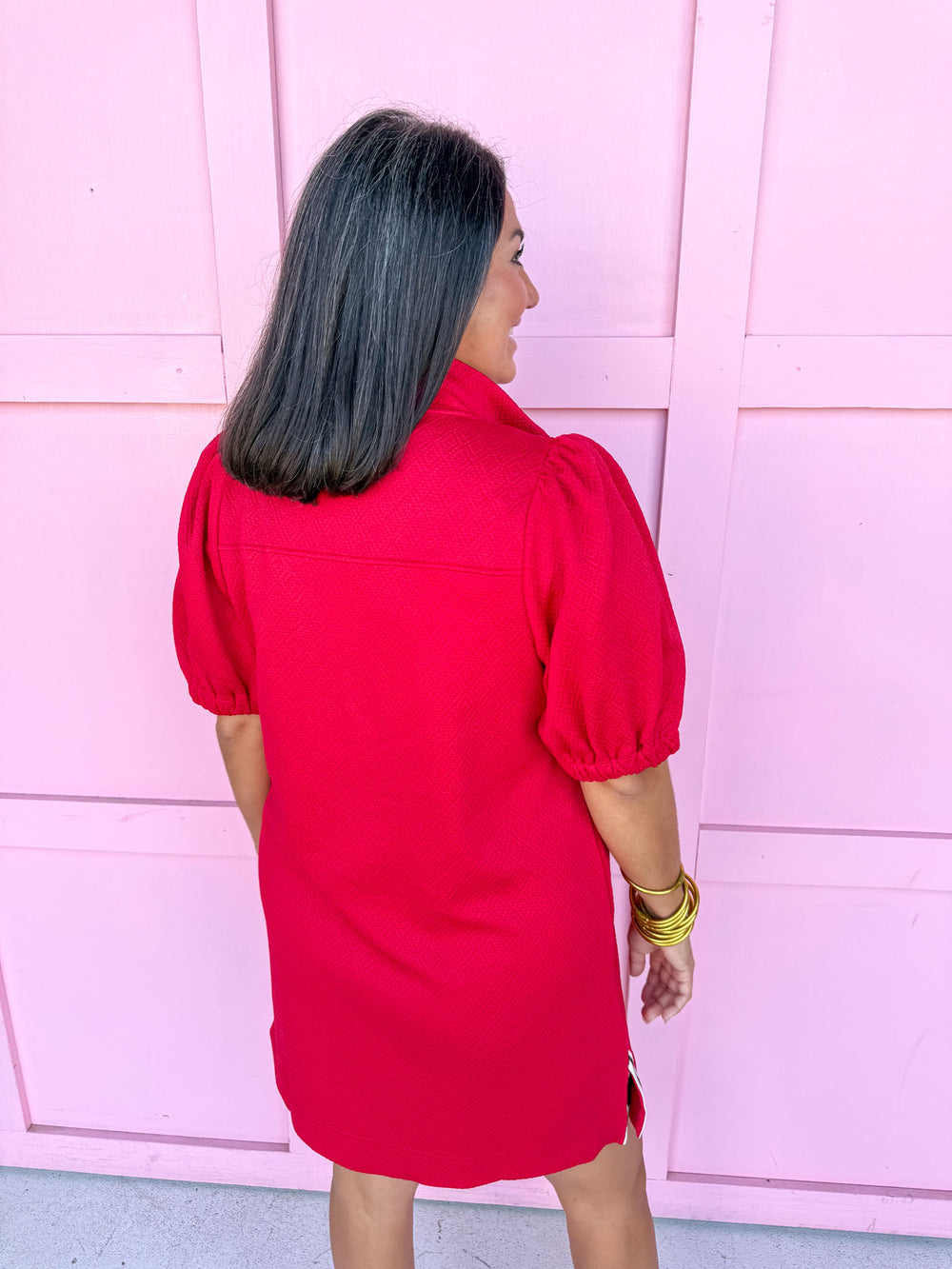 Mary Square | Andie Dress - Red/Black