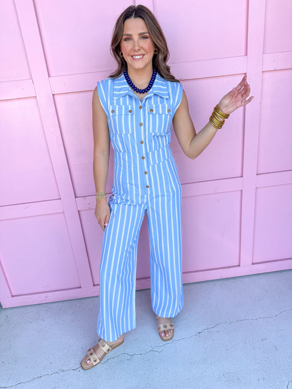 Feel Good Favorite Jumpsuit - Blue
