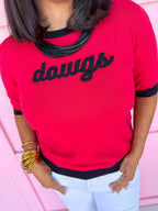 Jincy's Women's Boutique Game Day Licensed Dawgs Knit Top Capri Designs  