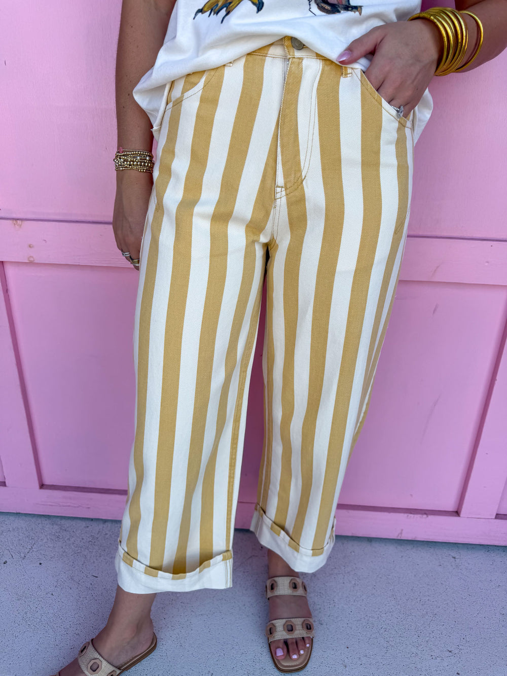 Spirit Stripe Wide Leg Pants