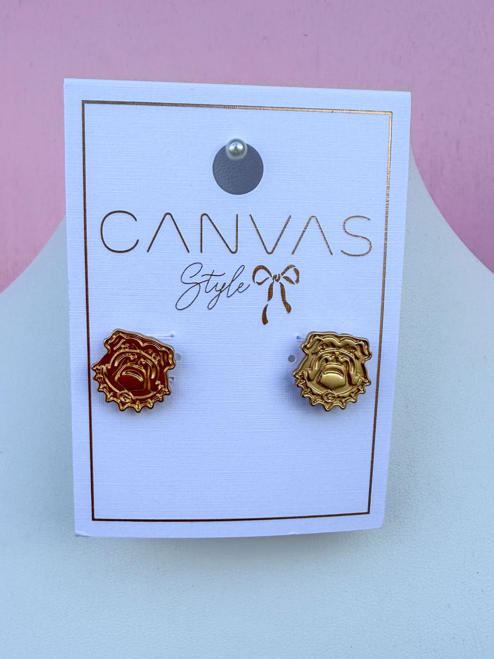 Canvas | Georgia® Bulldogs 24K Stamped Logo Stud Earrings
