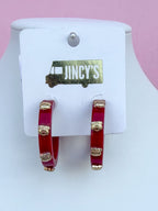 Red Acrylic Bulldog Head Hoop