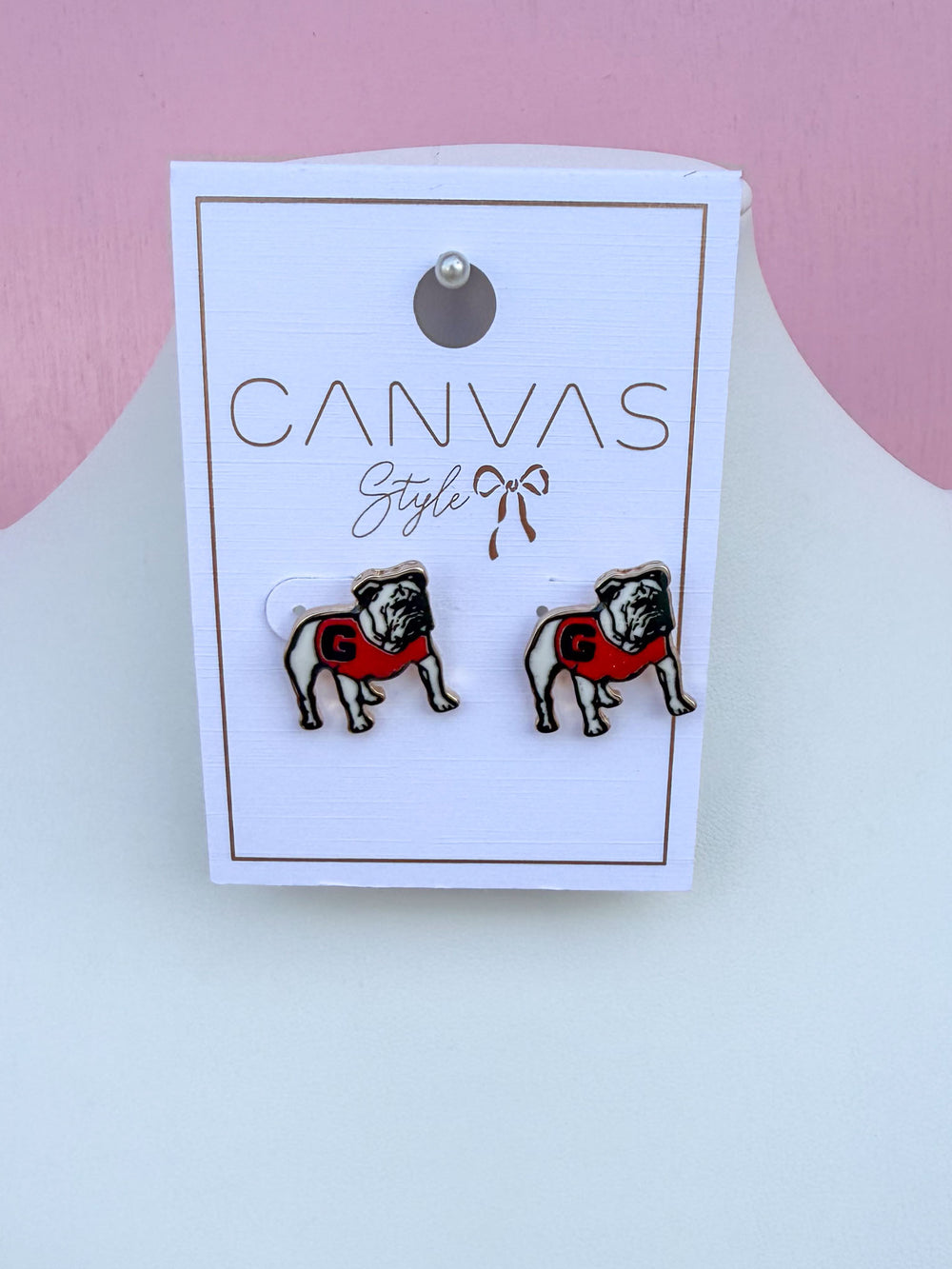 Canvas | Georgia® Bulldogs Enamel Icon Stud Earrings