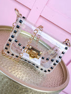 CLEARLY | Jackie Clear Handbag - Black