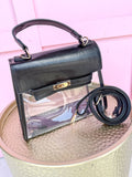 CLEARLY | Susan Clear Handbag - Black