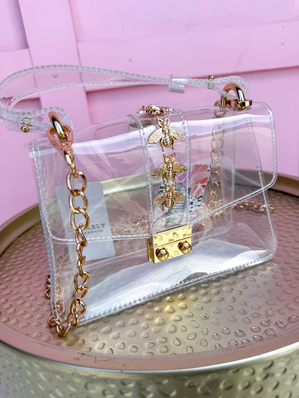 CLEARLY | Katheryn Clear Handbag - Bee