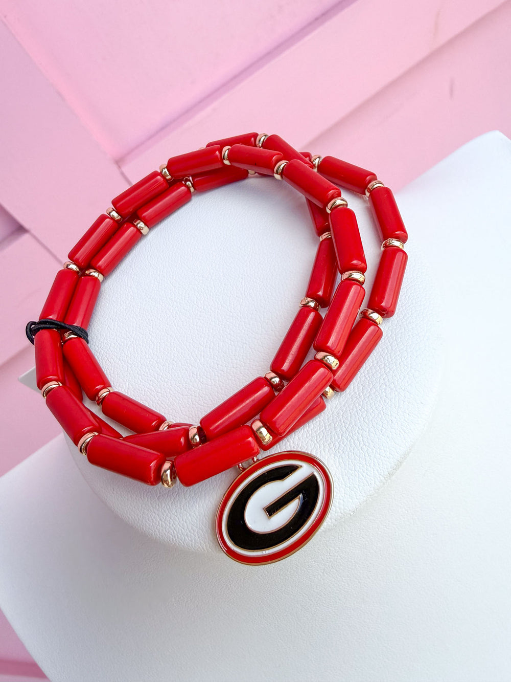 Canvas |Georgia® Bulldogs Logo Beaded Bracelet Set of 3