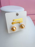 Mache' Stud Earrings - Gold