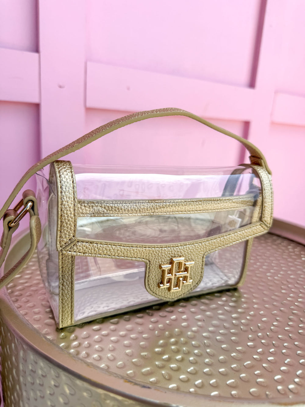 Caroline Hill | Anna Clear Bag - Gold