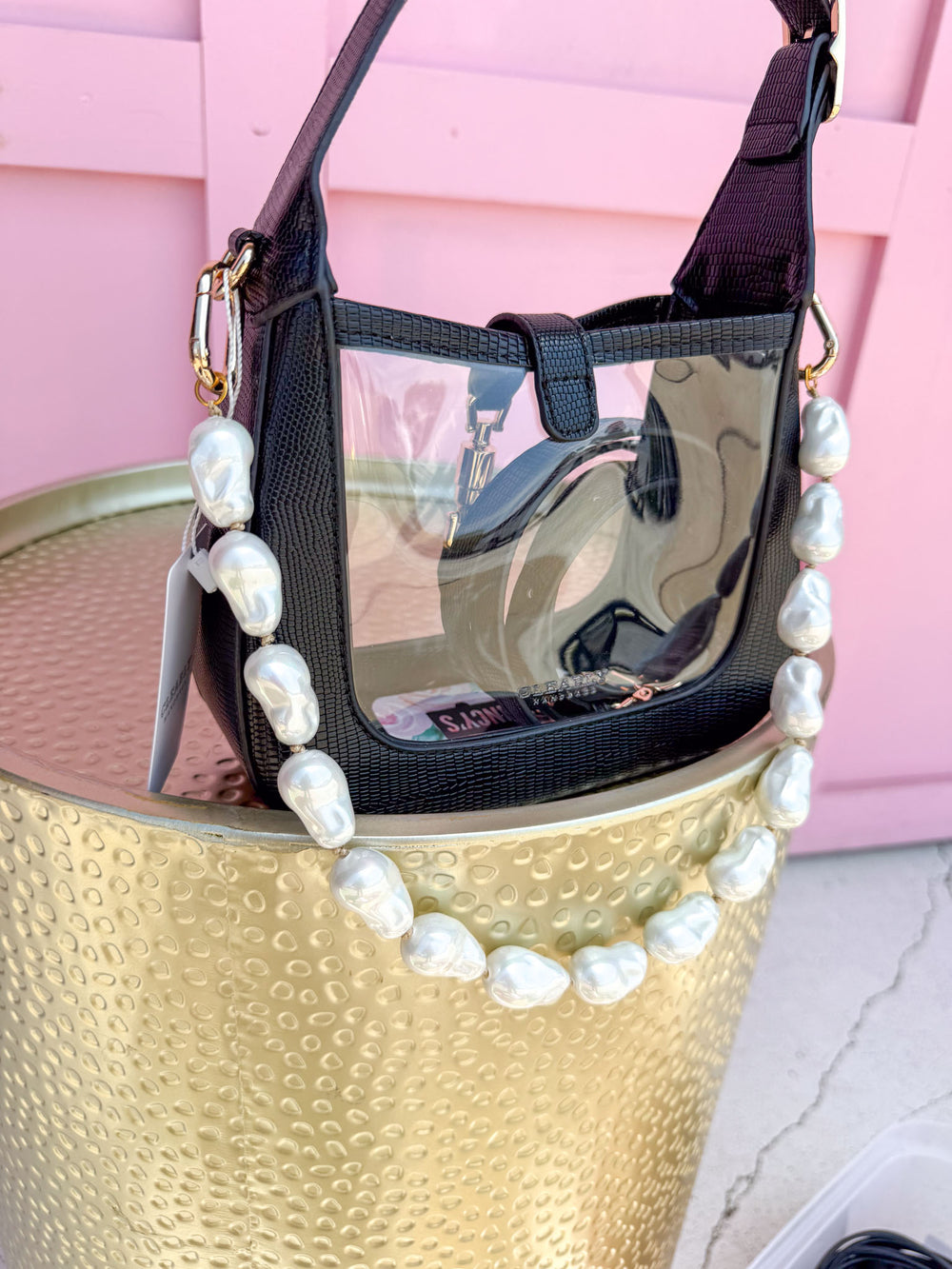 CLEARLY | Chunky Pearl Bag Strap