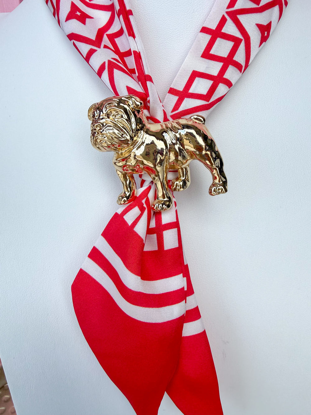 Caroline Hill | Sally Scarf Charm - Standing Bulldog
