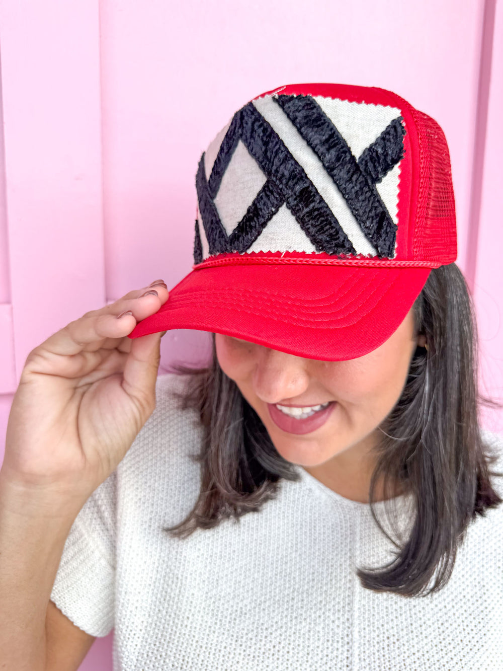 Tucker's Truckers - Sideline Social Collection - Red/Black Trellis