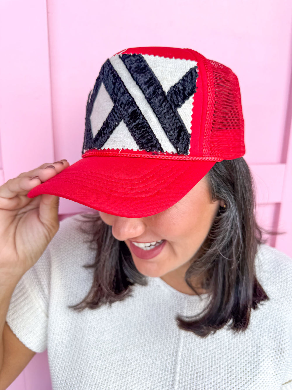 Tucker's Truckers - Sideline Social Collection - Red/Black Trellis