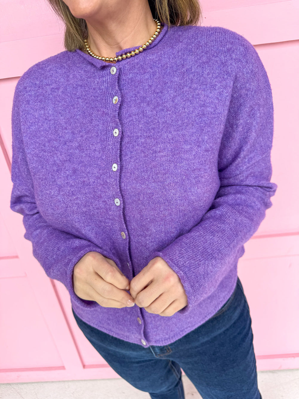 Piper Cardigan - Purple