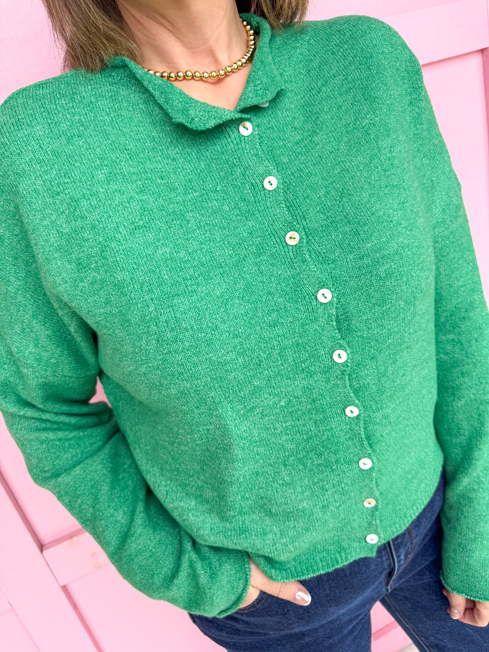 Piper Cardigan - Kelly Green