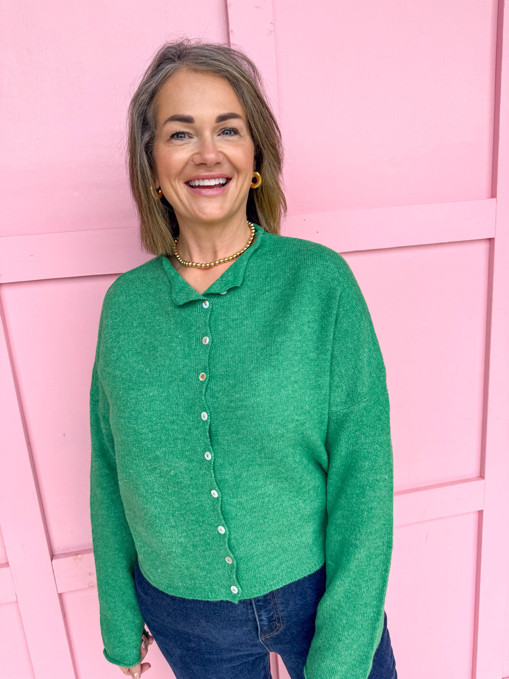 Piper Cardigan - Kelly Green